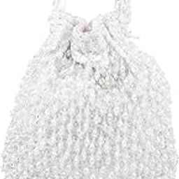 Women White Suede Embellished Potli bag-picture-10