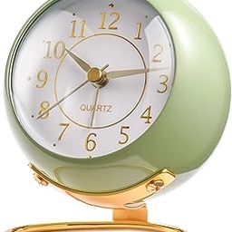 Kadio Classic Table Alarm Clock - Green | Battery Operated Silent Operation Non-Ticking Alarm Clock with Backlight HD Glass | Stylish Snooze Clock for Bedroom, Home, Kitchen & Indoor Use-picture-19