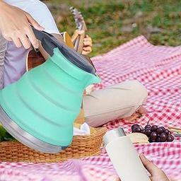 MERISHOPP Portable Camping Kettle Water Kettle Water Boiler Tea Pot Camping Coffee Pot| Camping Cookware Set | Camping Utensils-image-64