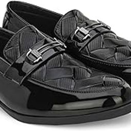Mens Dynamic Formal Office Dress Formal Slip-on Loafers Shoes | Shinny Glossy Patent | Perfect for Formal Wear, Business Casual, and Parties-picture-0