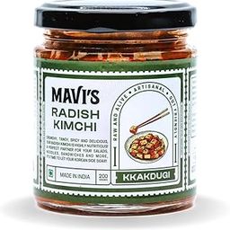 MAVI's Radish Kimchi | Korean Kimchi | Artisanal Probiotic Pickle | 100% Natural, Organic & Vegan | No Preservatives, No Artificial Flavour or Colour | 200g (Pack of 1)-image-9