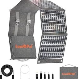 Portable Solar Panel, LUMOPAL 60W Foldable Solar Panel Folding Solar Charger with PD60W USB C QC3.0 USB A DC18-20V Output for Camping Backpacking Compatible with Phone Laptop Portable Power Station-image-41