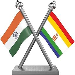 The Flag Company Jain Cross Car Dashboard Flag | Dual 2x3 Inch Flags with Stainless Steel Base & Poles | Spiritual Décor for Car, Desk & Home-image-41