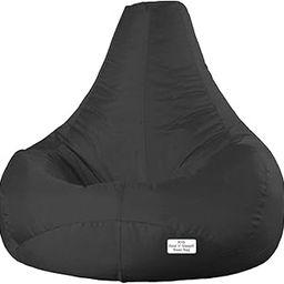 RnS Rest 'n' Sleep - Bean Bag Cover Teardrop Without Beans for Living Room, Bed Room for Relaxing (Dark Grey, XXXL)-image-69