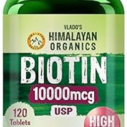 Vlado's Himalayan Organics Biotin 10000Mcg For Healthy Hair And Skin - 120 Tablets-31