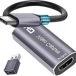 4K HDMI Capture Card, Cam Link Video Capture Card HDMI to 1080P Type-C for Windows Mac OS System for Streaming Gaming Meeting with USB C Adapter to Adjust PS3 4, Switch, Xbox-16