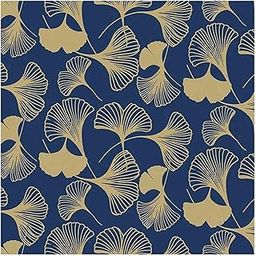 DCAD Decoupage Tissue Paper Napkin - Floral Tissue Gingko Royal Blue (Pack of 20 Same Design, Size 33 cm X 33 cm)-image-15