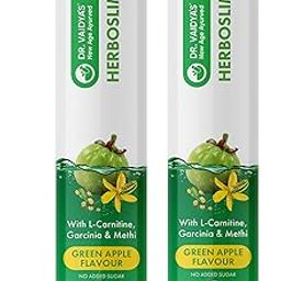 Dr. Vaidya's Herboslim Fizz With L-Carnitine, Garcinia, And No Added Sugar, Green Apple Flavour, 15 Tablets (Pack of 2)-17