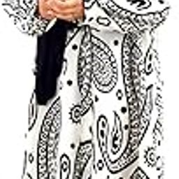 Women's Muslim One-Piece Solid Full Flayered Sleeve Loose Fit Long Pakistani Kafthan Abaya Dress with Hijab/Modest Maxi Dress Abaya/Pardha Islamic Outfit,Free Size - Multicolor-image-48
