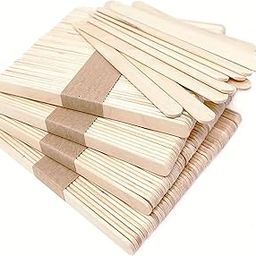 INDIKONB Natural Wooden Popsicle Sticks for Craft | Smooth Bamboo Ice Cream Sticks for DIY, Arts & Crafts, Model Building, School Projects & Kids Craft Activities (200 P)-image-13