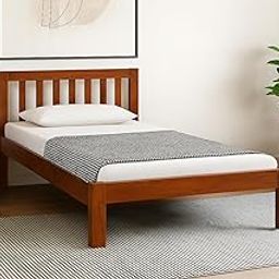 GLOBALLY INDIAN- Where Creativity Meets Living Orian Solid Wood Single Bed in Honey Oak Finish in Sheesham Wood (Rosewood)-picture-29