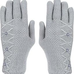 Acrylic Woolen Winter Gloves for Women & Girls, fits everyone above 10 years-image-98