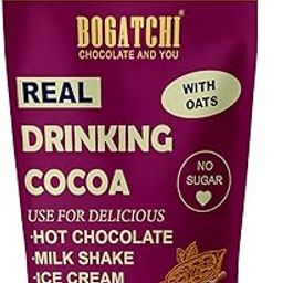 BOGATCHI Real Drinking Cocoa with Oats|NO Sugar Drinking Chocolate | Tasty - Vegan - Gluten Free| Dark NO Sugar Drinking Chocolate | Cocoa Powder | 200g-image-84