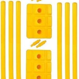 Pro 20 Hard Plastic Cricket Wicket Set 6 Wickets + 4 Bails + 2 Base Stumps Set Size Large-29