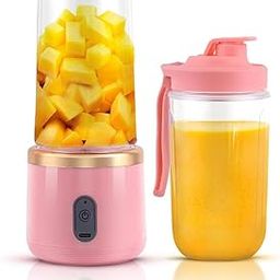 Veemok Portable Juicer Cup – 1200mAh USB Rechargeable Mini Blender with | Battery Indicator – Personal Smoothie Maker for Travel, Office, Gym | Home (Multi - Colour) (Pack of 1)-11