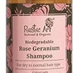 Rustic Art Rose Geranium Shampoo with Niacinamide & Vitamin E | Dry to Normal Hair Types | Sulphate & Paraben free | Biodegradable, Organic | (210 g)-27