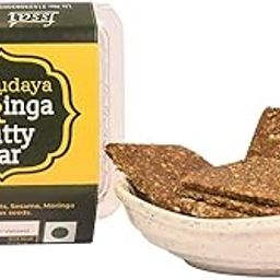 SAHRUDAYA Moringa Nutty Bar | Unique Flavor Bar | Snack Bars/Chikki, No Add Colors Or Preservatives | Crunchy Gazak, Gluten Free & High Protein| Moringa Chikki/Bar | Moringa | Nut Seed Bar | 45g Pack of 6-image-1