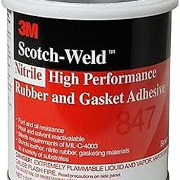 3M 847 Scotch-Grip Rubber and Gasket Adhesive, Brown 1 Qt. Can, Pack of 1-image-5
