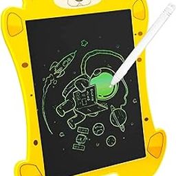 VGRASSP 7.5 Inch Educational Animal Face LCD Writing Tablet Toy for Kids - Reusable Doodle Board with One-Click Erase and Stylus - Learner Drawing Pad - Color and Design As Per Stock (7.5")-16