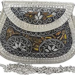 Small Size Metal Bag Coin Purse Ethnic Bridal kids Bag party clutch-image-60