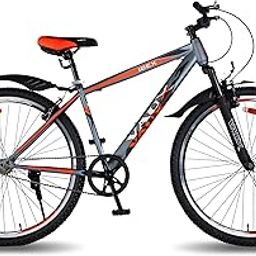Vaux Ibex 29T MTB Cycle for Men with Front Suspension & V-Brakes, Single Speed Mountain Bicycle for Adults with 18" Hi-Ten Steel Frame, Double Alloy Rims & Ralson Tyres, for Age Group 15+ Years(Grey)-image-9