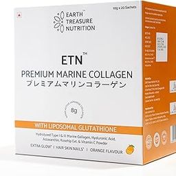 ETN Japanese Premium Marine Collagen | 8g Nano-Active Collagen Type I & III for Skin, Hair & Nails | Liposomal Glutathione, Hyaluronic Acid, Astaxanthin & Rosehip Extract - 200g-image-86