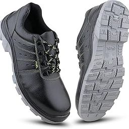 Squad-DD Genuine Leather Safety Shoes for Men Industrial PU Double Density Sole, Steel Toe, Energy Absorption Shoe (Sizes -6UK -11UK/India)-image-99