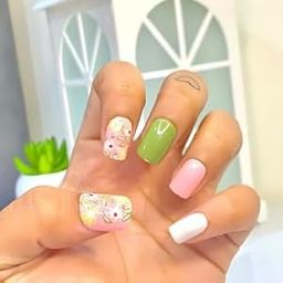 Buddy Jelly Trends Premium Designer 24pcs tick-on Nails set, with Easy Glue Tab application, Nails are Reusable & Unbreakable (W1454)-image-50