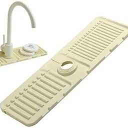 SIMESTICH Silicone Sink Drainer Pad Faucet Mat – Non-Slip Soap Holder, Sink Splash Guard, Drip Catcher & Absorbent Mat for Kitchen Sink & Bathroom Wash Basin (Multicolor)-picture-26