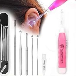 ETSAP Ear Wax Cleaner 6Pcs + LED Ear Cleaner, Ear Cleaning Tool, Ear Wax Remover Tool Kit, Ear Buds, Ear Cleaner Tool, Ear Wax Removal-image-2