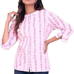 Rayon Printed Long Top | Soft and Comfortable | Tops for Women | Tops for Stylish Women Pink-image-72