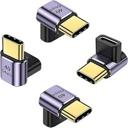 atdaraz 90 Degree USB-C Male to USB-C Female Adapter (4 Pack), Type-C Up and Down Right Angle 40Gbps PD 100W Fast Charging Connector for Steam Deck, Switch, Laptop, MacBook Pro/Air, Tablet and Phone-image-62