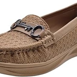 Womens Metallic Faux Leather Wedges Loafers-image-16