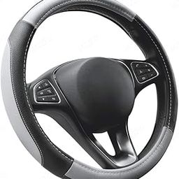 MIZZEO GripMaster Black & Grey Anti Slip Car Steering Wheel Cover Premium Comfort and Style Compatible with Toyota Urban Cruiser Hyryder (2022-2023)-image-52