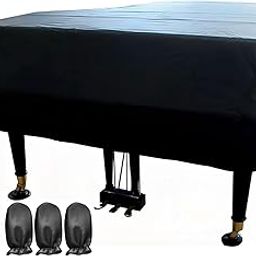 PCLOOV-Grand Piano Cover-Elegant Black Appearance-Waterproof, Dustproof, Sunscreen and Scratch Proof -Baby Grand Piano Cover（71.0in/180cm）-picture-10