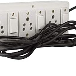 Hi-Plasst 3+3 Electric Extension Board with 3 Switches & 3 Sockets, 6A, 4-Yard Long Cord - Junction Box for Home, Diwali Lights, Christmas Decor, Wall-Mounted Switchboard for Electrical Appliances-21