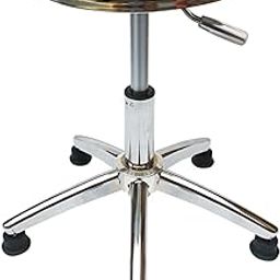 UAAR Metal Bar Stool - Height-Adjustable Modern Rotary & Revolving Chair for Office, Doctor, Medical, Home Kitchen (Silver Chrome)-image-3