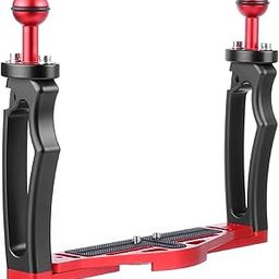 Aluminium Alloy Underwater Video Light Stabilizer Tray Diving Light Stand Tray with Two Ball Handle for Action Cameras-14