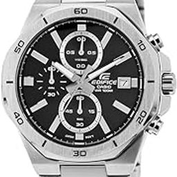 Edifice EFV-640D-1AVUDF Black Analog Dial Silver Stainless Steel Band Men's Watch Chronograph 100M Water Resistant ED583-3