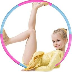 SPOCCO | Hoola Hoop, Detachable & Size Adjustable, Professional Weighted Colorful Hoola Hoop Rings for Kids, Adult, Toy Gifts, Gymnastics, Playing, Lose Weight, Boys, and Girls | HH32-15