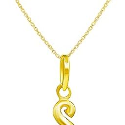 Swarnavarsham BIS Hallmarked 916 Alphabet Pendant for Men & Women 1 Gm-image-96