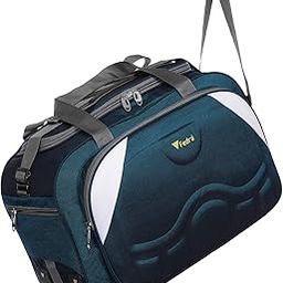 Fabric Travel Duffel Bags For Men And Women 60 L With 2 Wheels Green White, 68.58 Cm-image-89