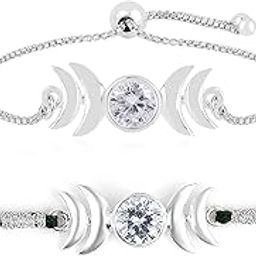 925 Sterling Zirconia Moon Silver Bhaiya-Bhabhi Rakhi Celebration Gift Box | Rakshabandhan Rakhi With Greeting Card & Roli Chawal and Certificate of Authenticity 925 Silver-image-59