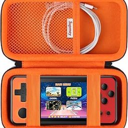 Supmay Hard Travel Case for RoamWiFi 4G LTE Mobile Hotspot Router, Worldwide Portable High Speed Hotspot, Protective Cases Bag with Mesh Bag for USB Cable and Accessories, Black+Orange-image-16