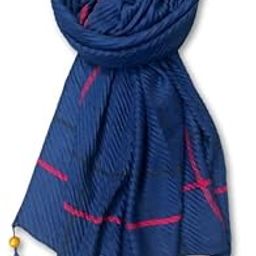 Scarf for Women Stylish Pleated Cotton with Striped Border and Tassels | Hijab Scarf | Stole | Soft, Lightweight, and Latest Scarves | 72 x 33 Inches-image-26