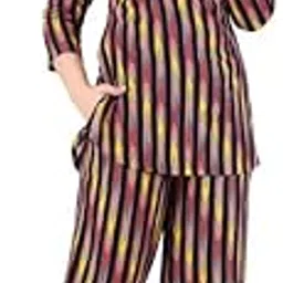 mintmarie Women's Rayon Printed Night Suit Set - Top and Pajama Set, Soft Sleepwear for Women, Comfortable Loungewear, Full Sleeve Nightwear-Night Dress for Women-picture-36