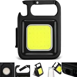 Keychain Led Light 2 Hours Battery Life With Bottle Opener, Magnetic Base And Folding Bracket Mini Cob 800 Lumens Rechargeable Emergency Light-16