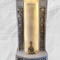 DA DECOR HUB Feet Slate Buddha Water Fountain with Buddha Statue LED Lighting Home, Office, Garden | Housewarming Item | Buddha Fountain & Water Fountain for Outdoor/Indoor Decor4FT.-image-62