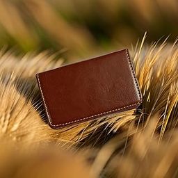 CUBIC Premim Leather Card Holder | Foldable & Compact | Brown-46