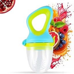Fimalia Silicone Food/Fruit Nibbler with Extra Mesh, Soft Pacifier/Feeder, Teether for Infant Baby, Infant,BPA Free (Multicolor) (Round)-image-38